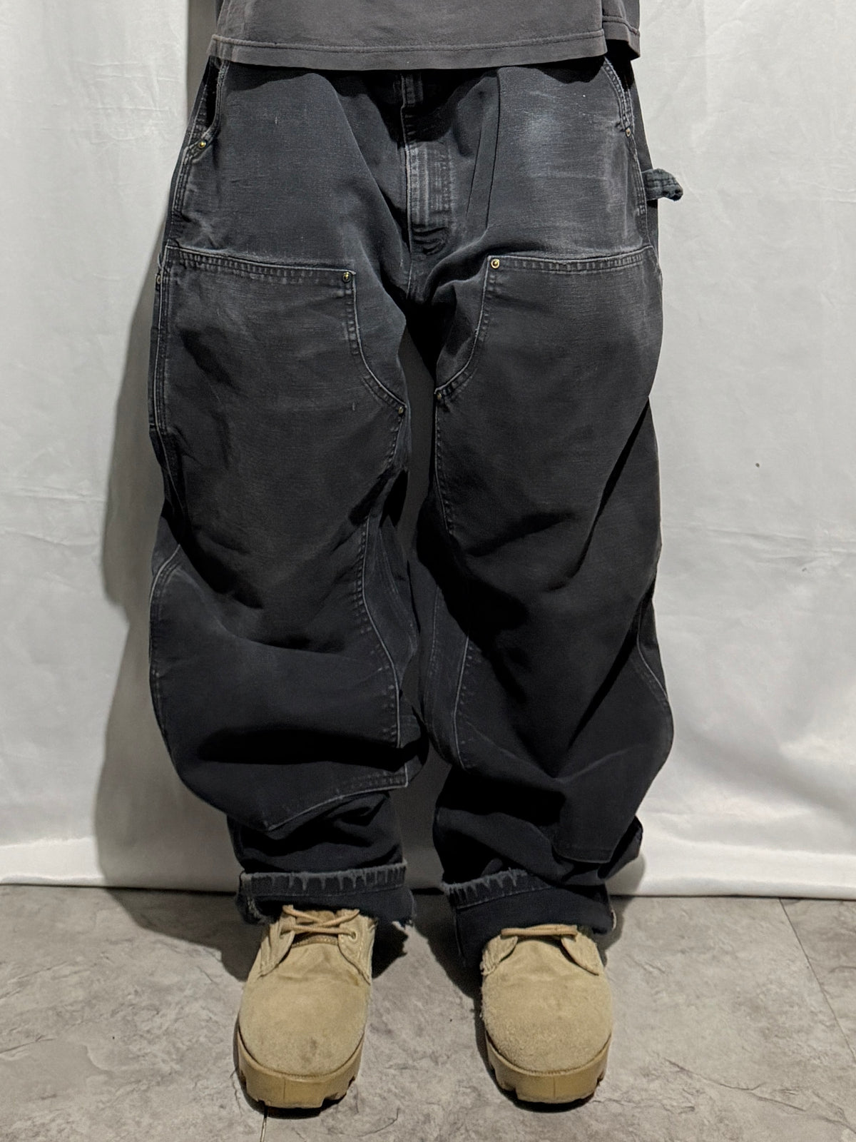 Vintage Carhartt Faded Black Double Knee Work Pants