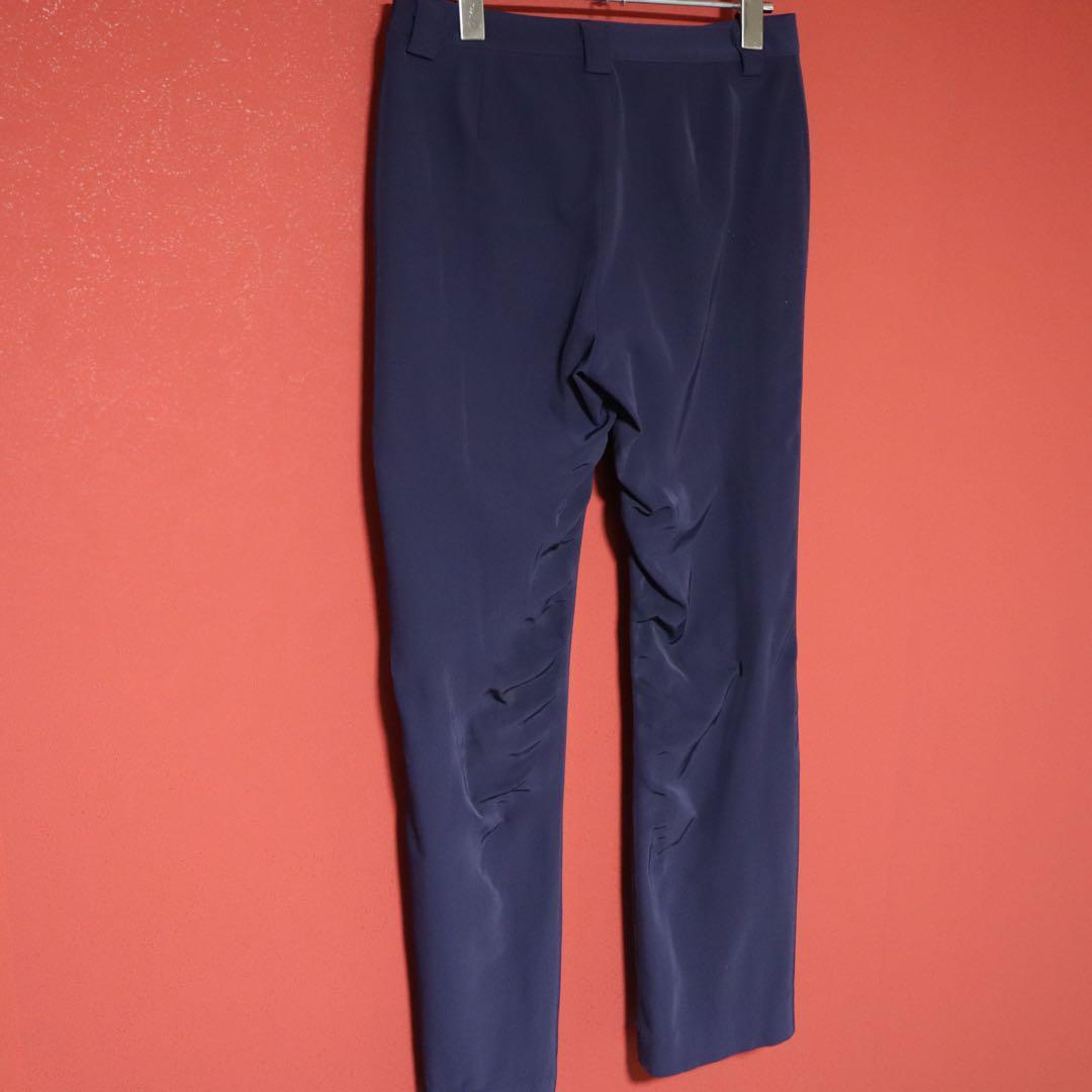 Issey Miyake Purple Nylon Stretch Crinkled Flare Size 2