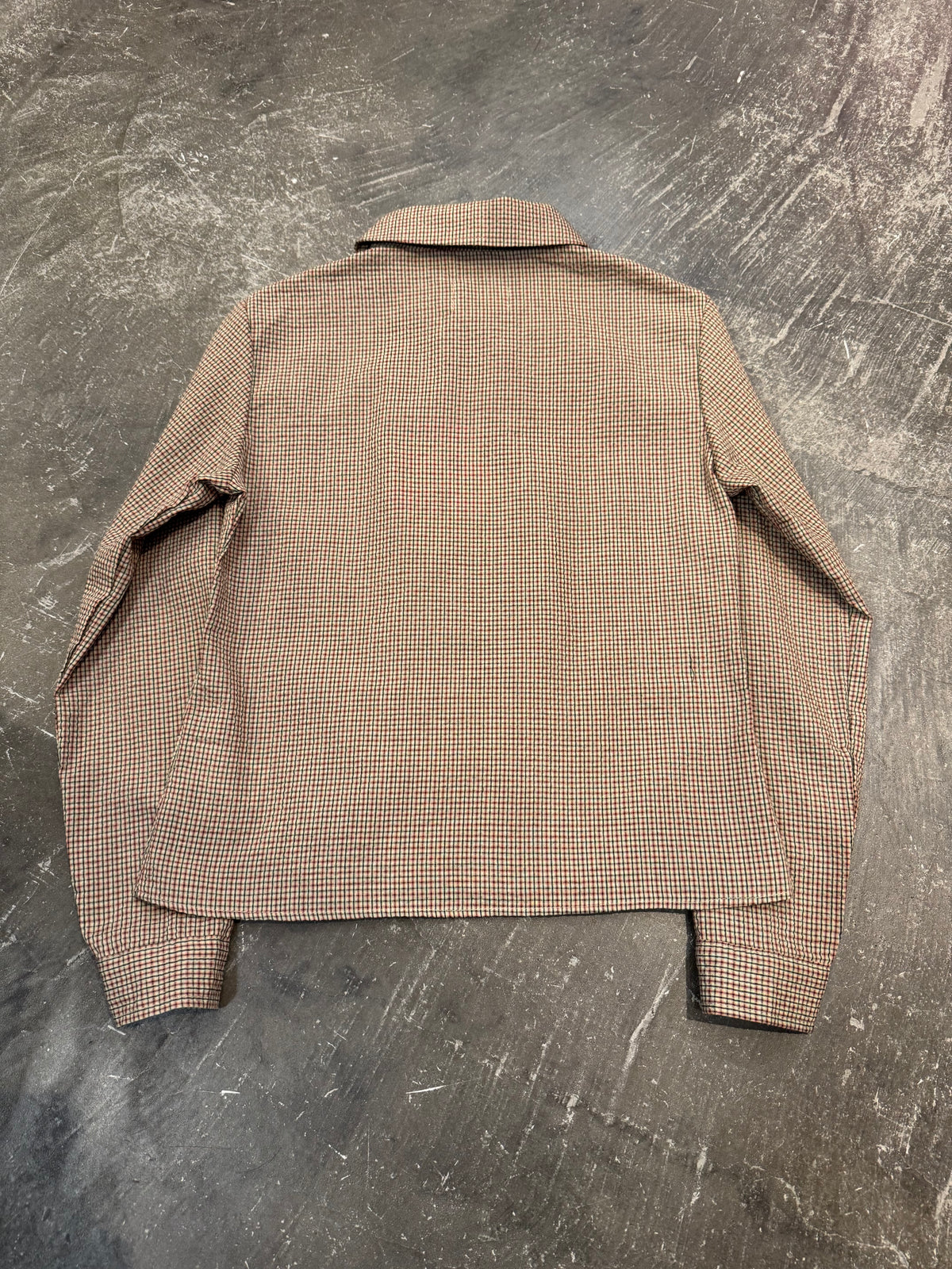 YOUTH BATH Double Button Frill Check Shirt Size S