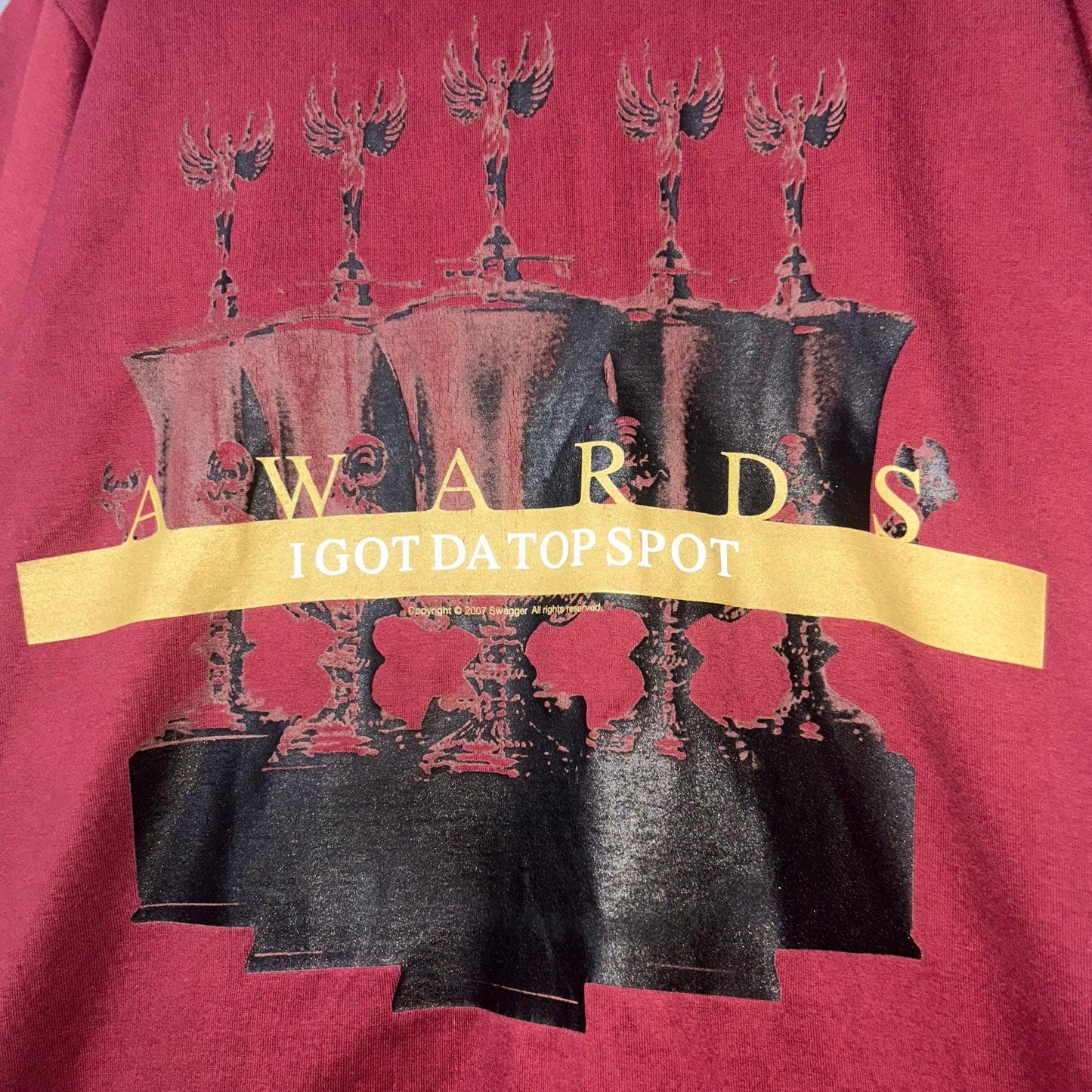SWAGGER Bordeaux Print T-Shirt Size M