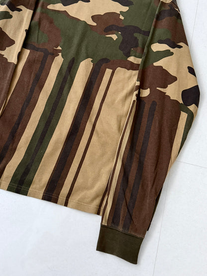 Swagger Camo Design Long Sleeve Shirt Size M