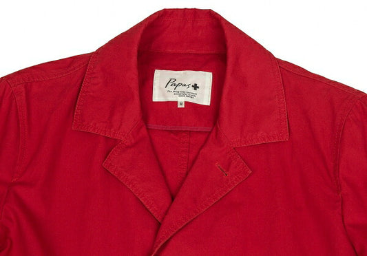 Papas Cotton Long Jacket Red Size M