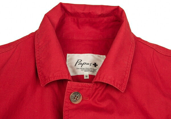 Papas Cotton Long Jacket Red Size M