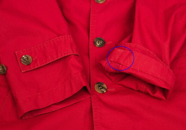 Papas Cotton Long Jacket Red Size M