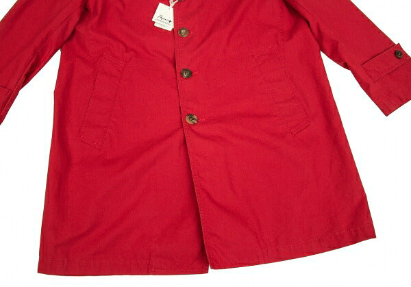 Papas Cotton Long Jacket Red Size M