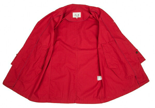 Papas Cotton Long Jacket Red Size M