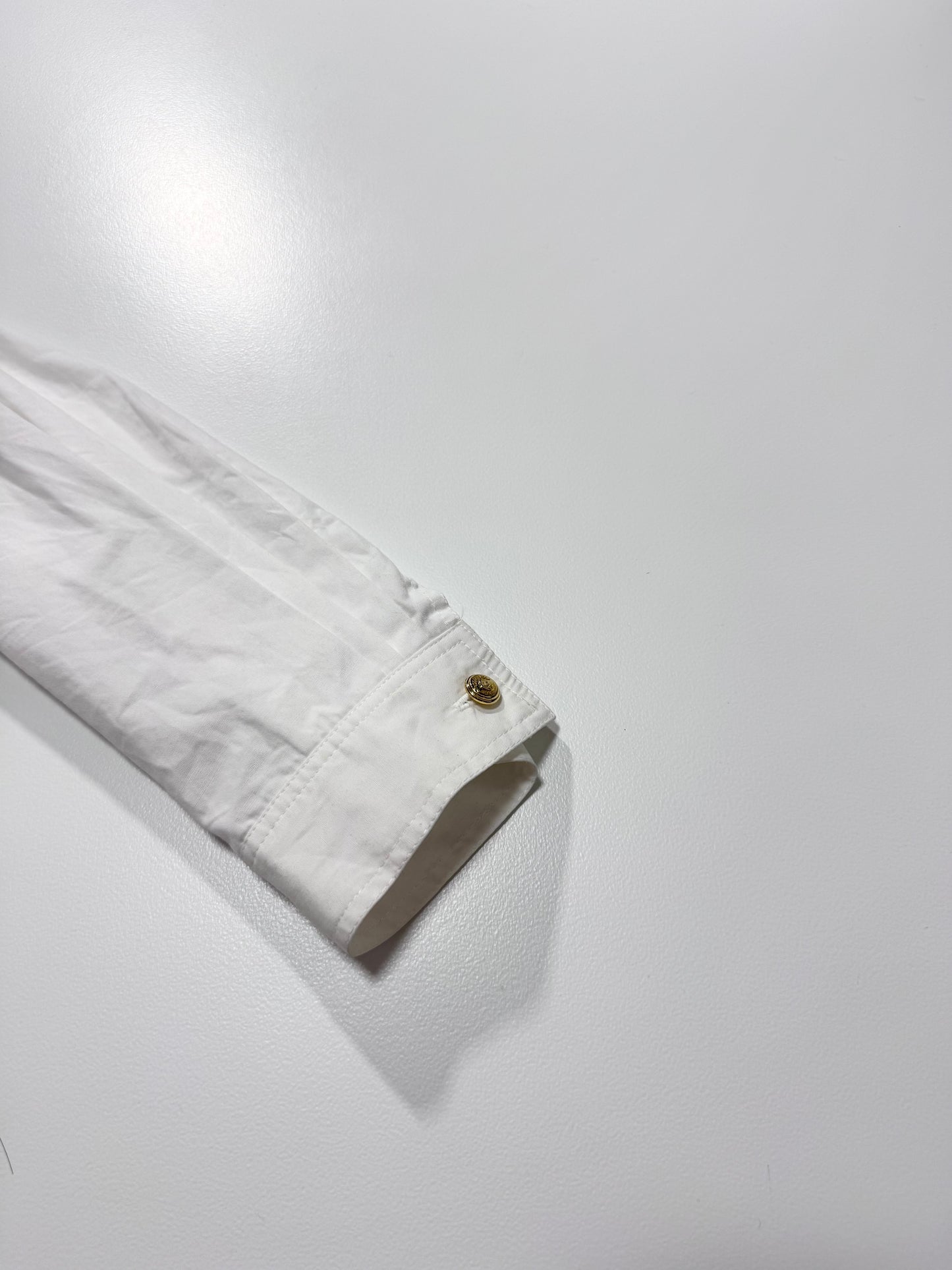 Moschino White Long Sleeve Shirt Size L