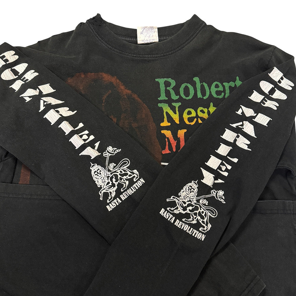 BOB MARLEY Vintage Rastaman Graphic Sleeve T-Shirt Size L