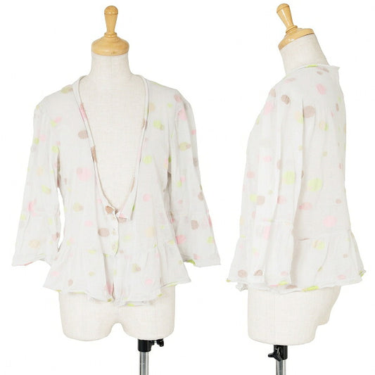 ISSEY MIYAKE HaaT Sheer Dot Cardigan Gray Multi Size 2