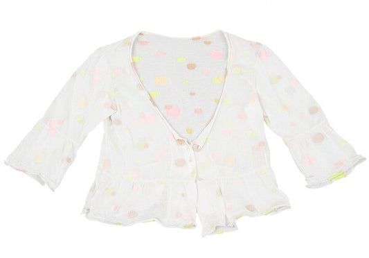 ISSEY MIYAKE HaaT Sheer Dot Cardigan Gray Multi Size 2