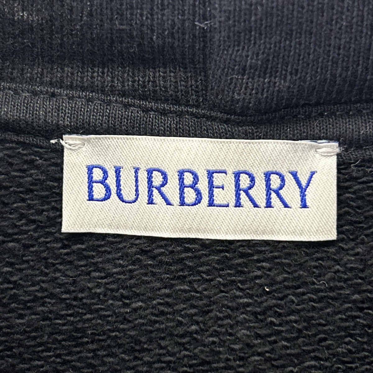 BURBERRY Logo Nova Check Label Hoodie Black Size M