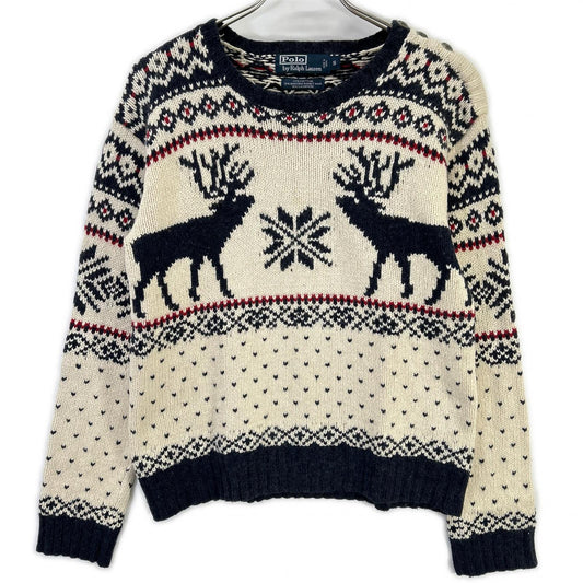 POLO RALPH LAUREN Cashmere Nordic Knit Ivory Size S