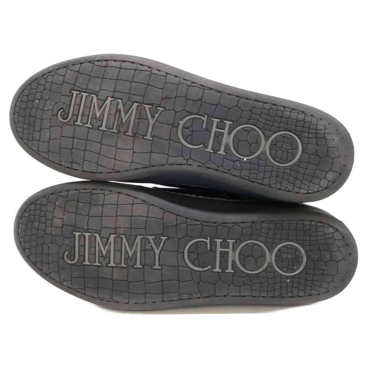 JIMMY CHOO Star Studded Leather Sneakers Black Size EU 40
