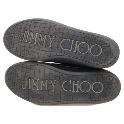JIMMY CHOO Star Studded Leather Sneakers Black Size EU 40