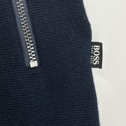 HUGOBOSS Cotton Zip-Up Cardigan Black Size S