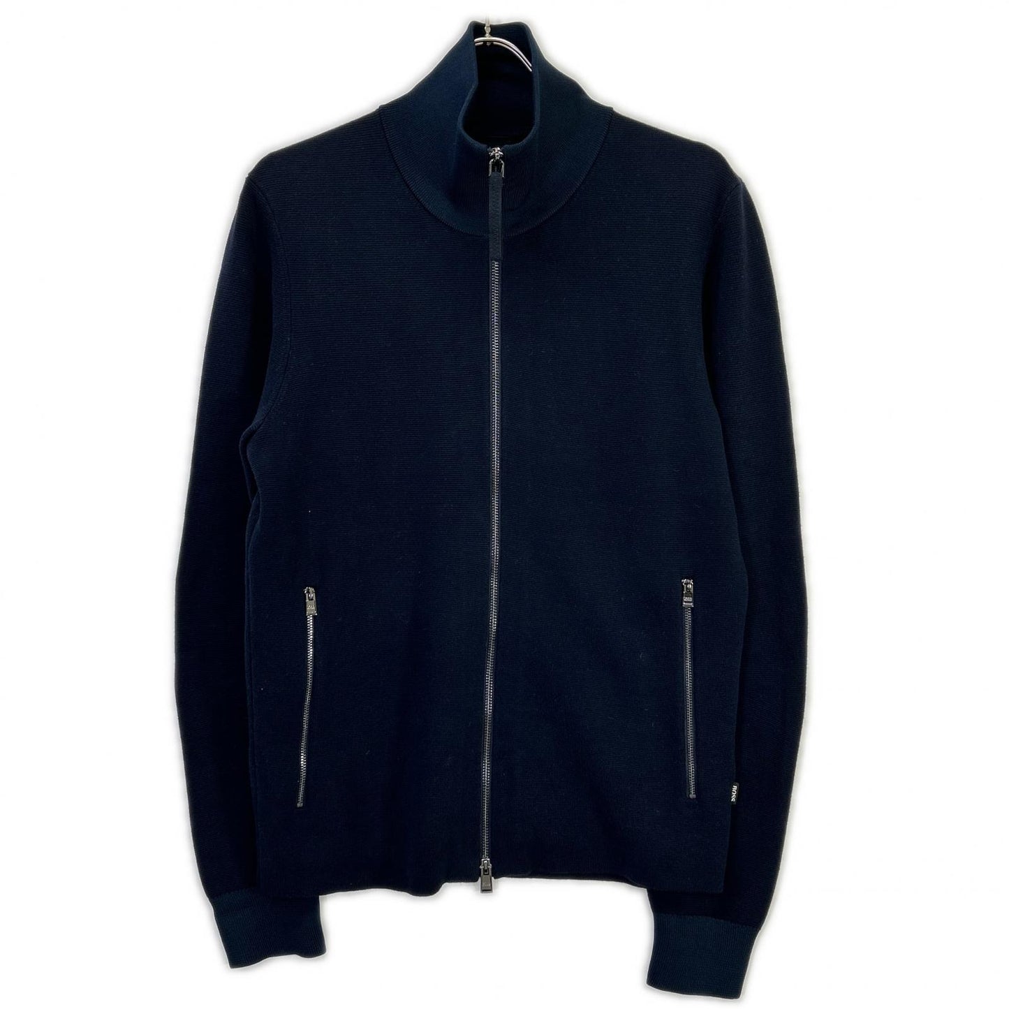 HUGOBOSS Cotton Zip-Up Cardigan Black Size S