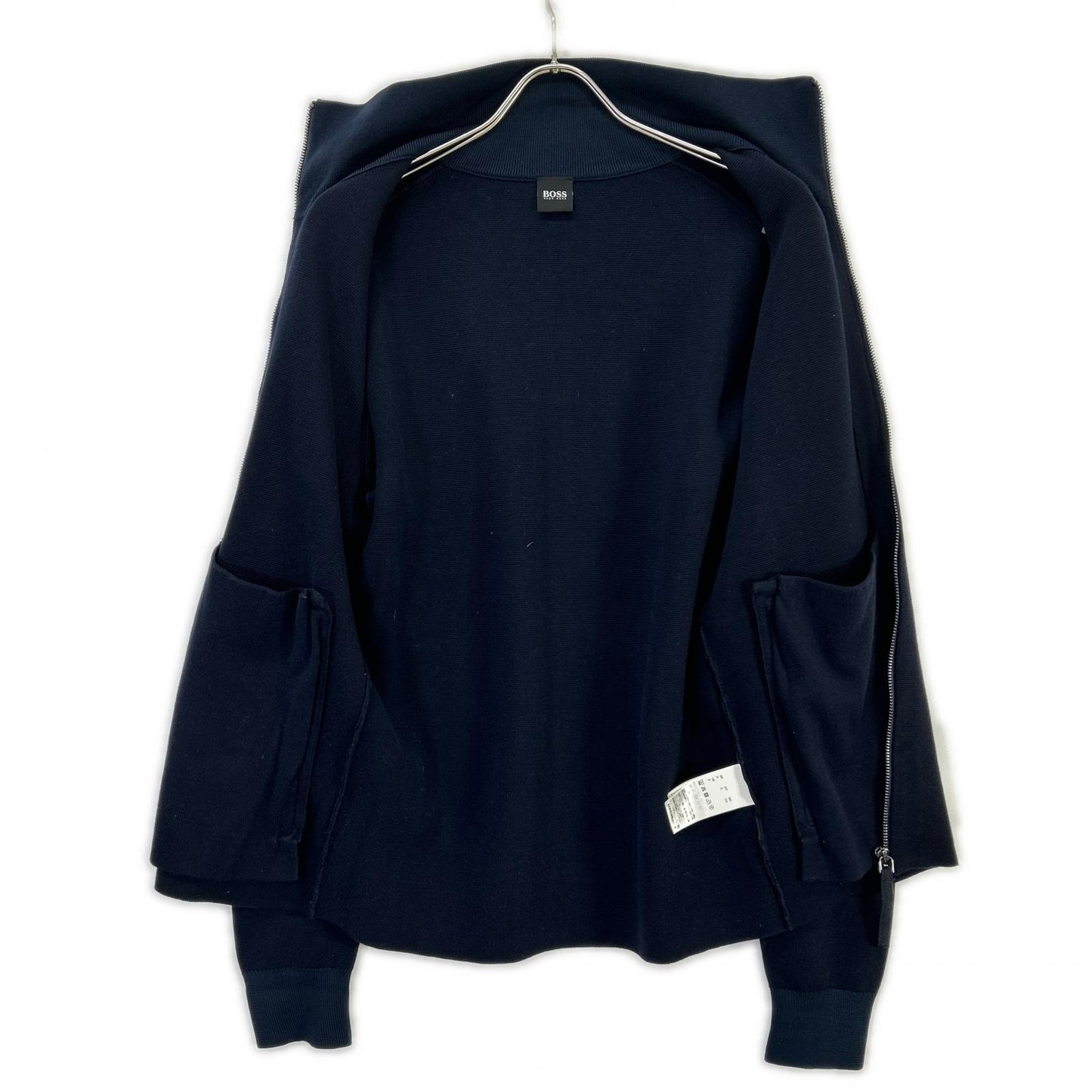 HUGOBOSS Cotton Zip-Up Cardigan Black Size S