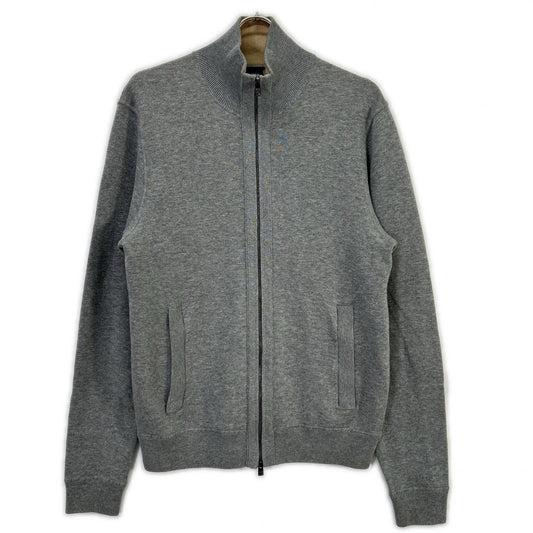 HUGOBOSS Cotton Zip-Up Cardigan Gray Size S