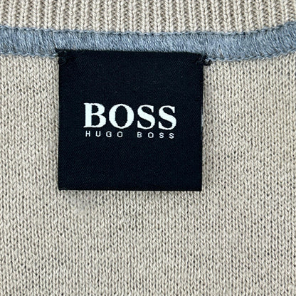 HUGOBOSS Cotton Zip-Up Cardigan Gray Size S