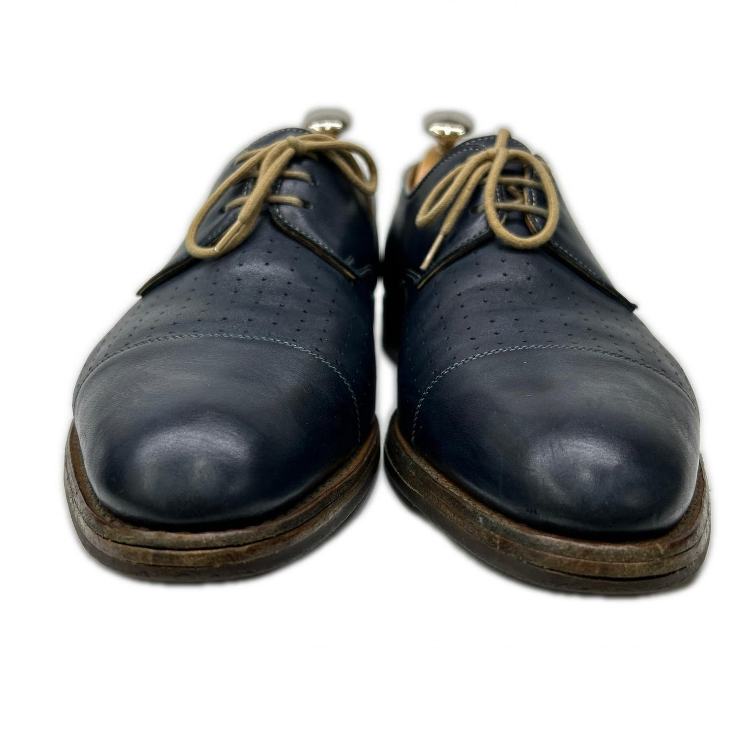 JOHNLOBB EVERDON Straight Tip Sneakers Navy Size 7