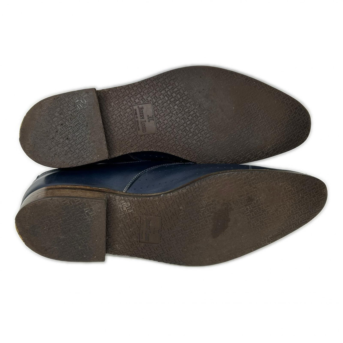 JOHNLOBB EVERDON Straight Tip Sneakers Navy Size 7
