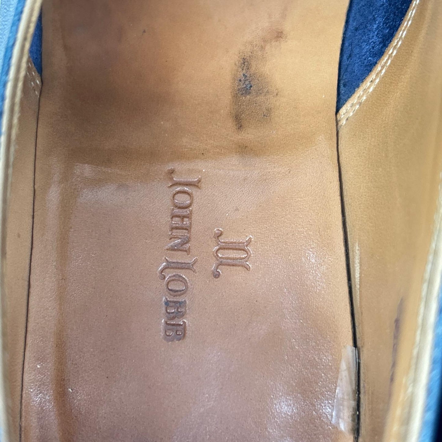 JOHNLOBB EVERDON Straight Tip Sneakers Navy Size 7