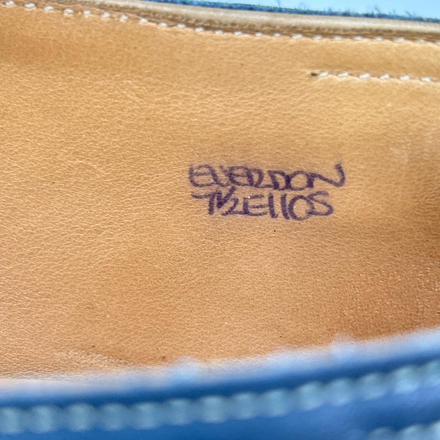 JOHNLOBB EVERDON Straight Tip Sneakers Navy Size 7