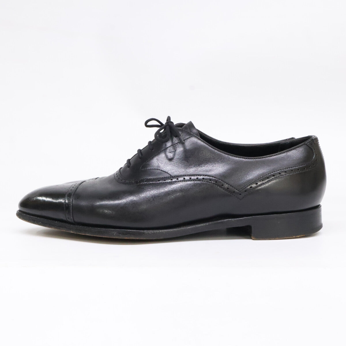 EDWARDGREEN Berkeley Punched Cap Toe Shoes Black Size 8 1/2