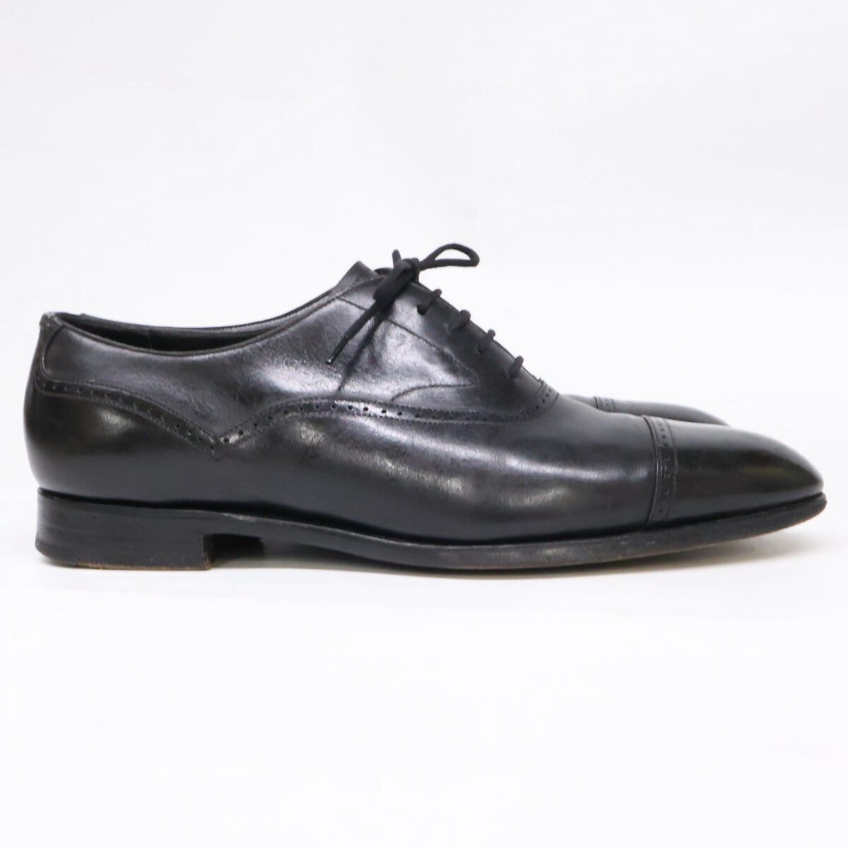 EDWARDGREEN Berkeley Punched Cap Toe Shoes Black Size 8 1/2