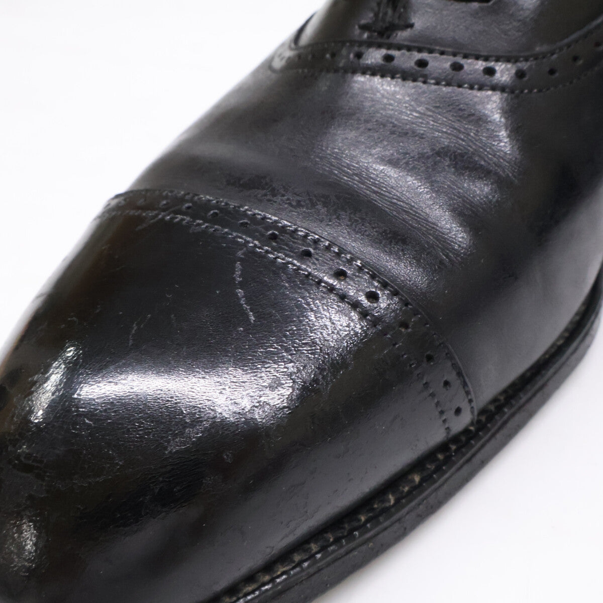 EDWARDGREEN Berkeley Punched Cap Toe Shoes Black Size 8 1/2