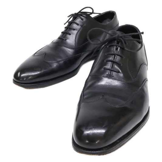 EDWARDGREEN Beaulieu Wingtip Leather Shoes Black Size 8 1/2