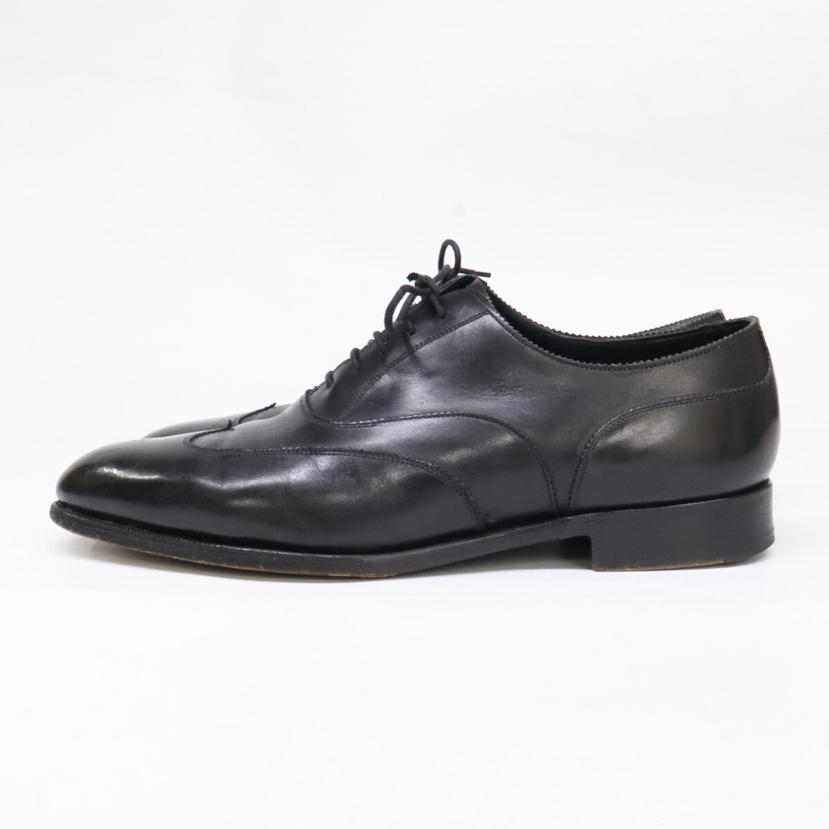 EDWARDGREEN Beaulieu Wingtip Leather Shoes Black Size 8 1/2