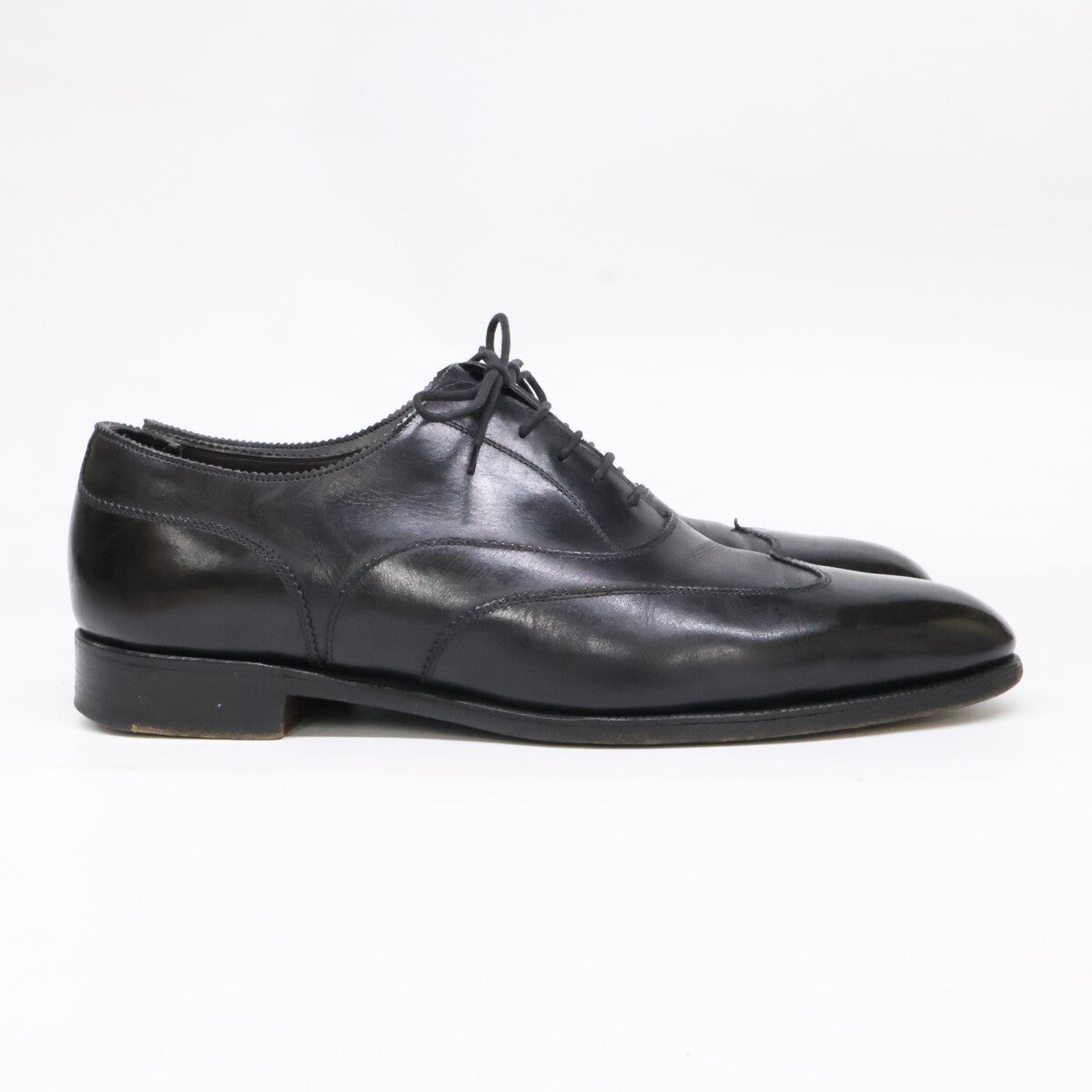 EDWARDGREEN Beaulieu Wingtip Leather Shoes Black Size 8 1/2