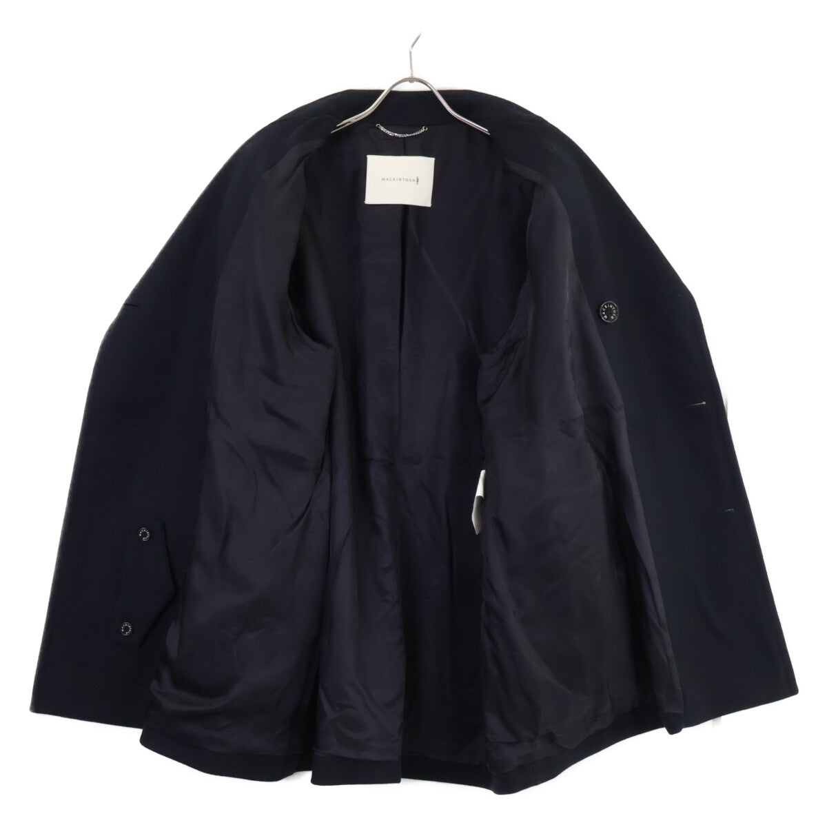 MACKINTOSH HUMBIE Wool Pea Coat Navy Size 38