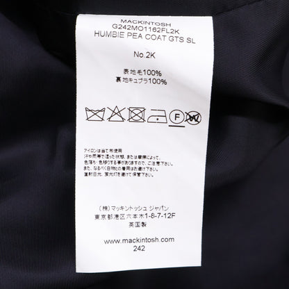 MACKINTOSH HUMBIE Wool Pea Coat Navy Size 38