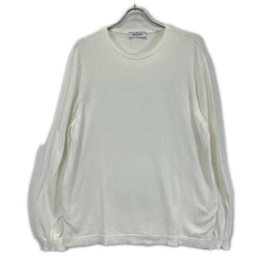 GRAN SASSO 12G Soft Cotton Crewneck Knit White Size 54