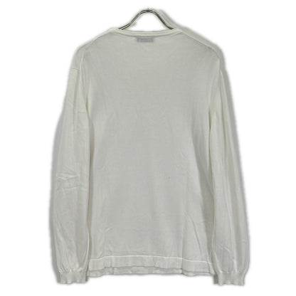 GRAN SASSO 12G Soft Cotton Crewneck Knit White Size 54