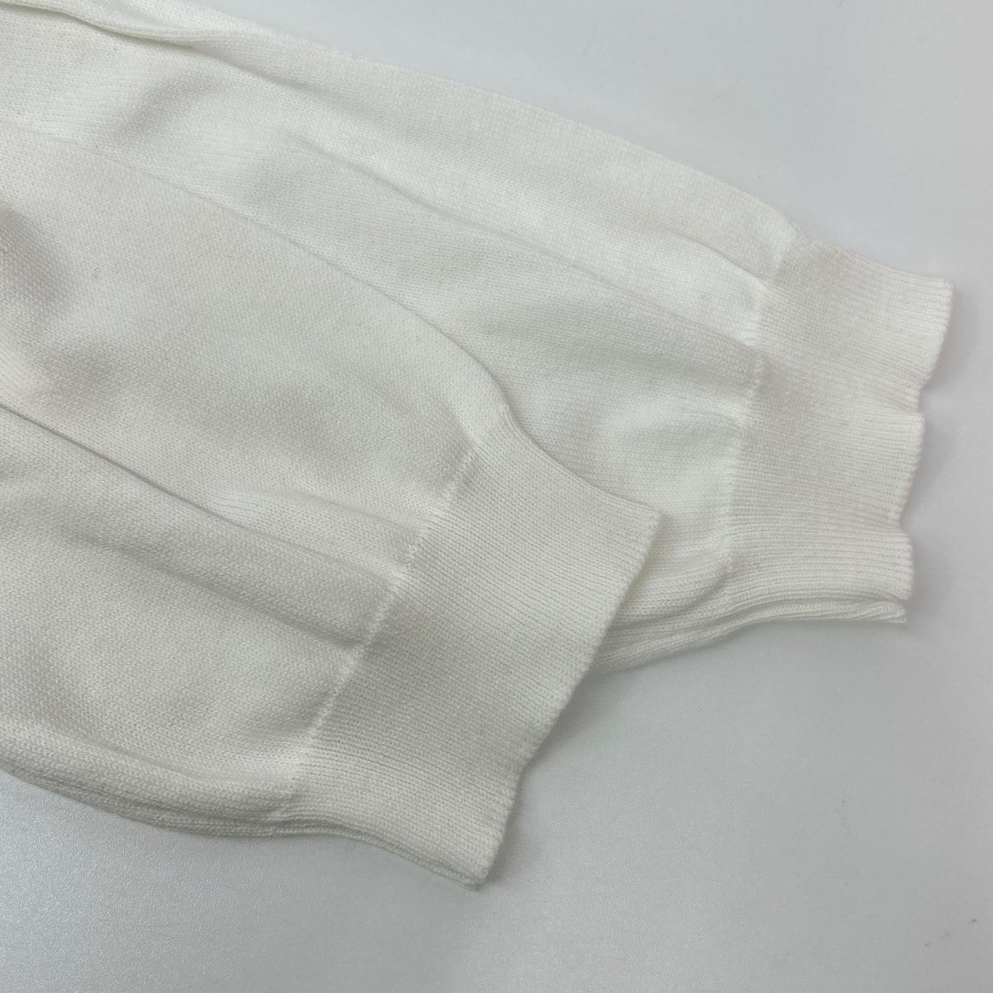 GRAN SASSO 12G Soft Cotton Crewneck Knit White Size 54