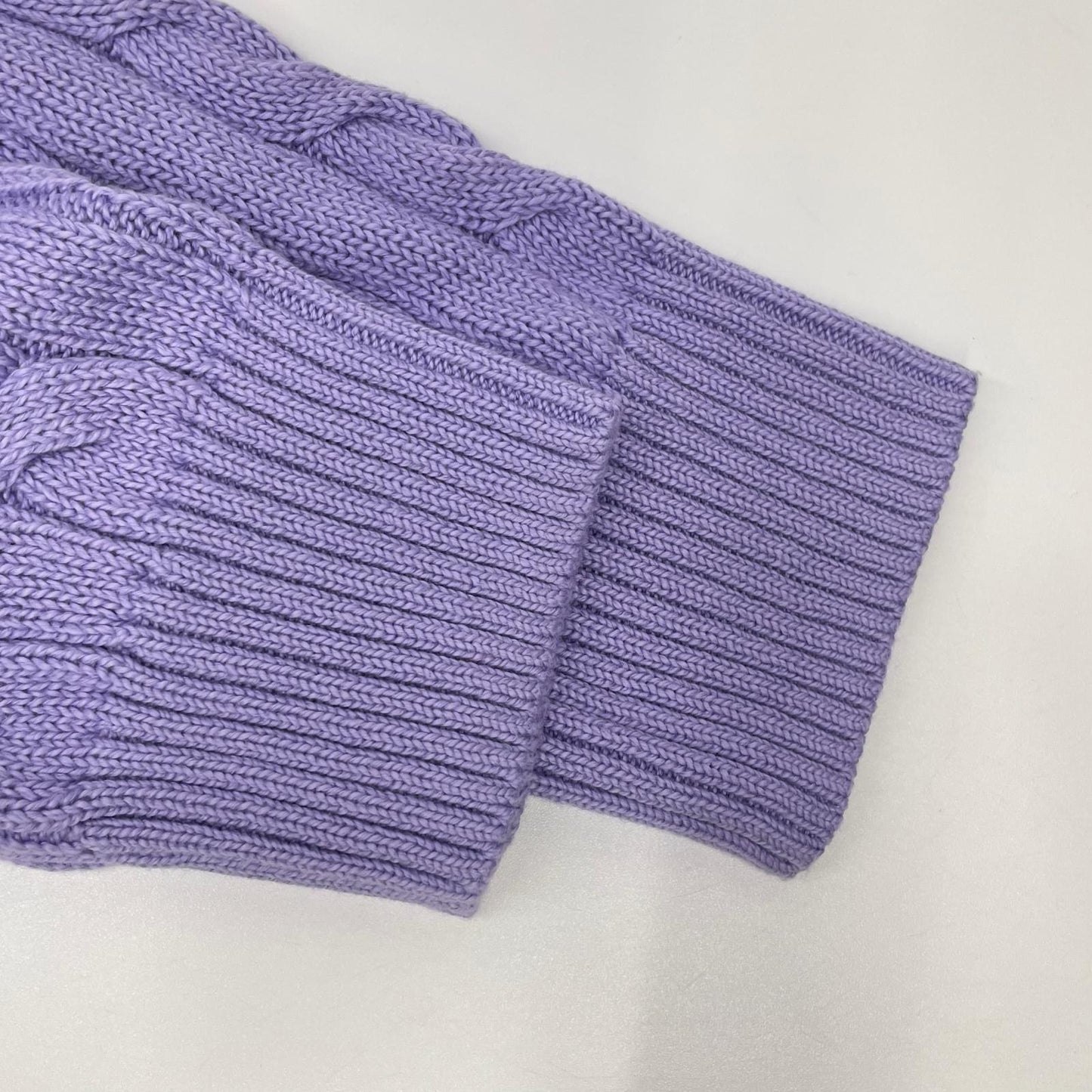 POLObyRalphLauren Cotton Cable Knit Sweater Purple Polo Size XL