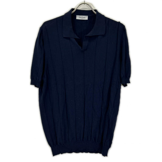 GRAN SASSO Navy Cotton Skipper S/S Knit Size 54