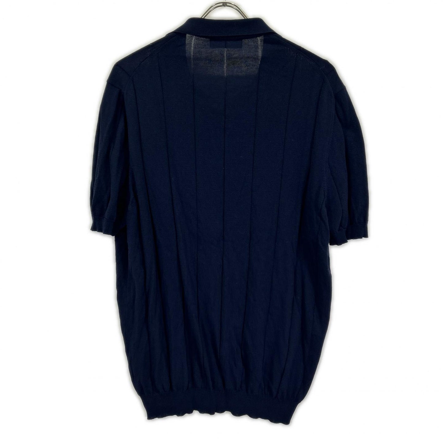 GRAN SASSO Navy Cotton Skipper S/S Knit Size 54