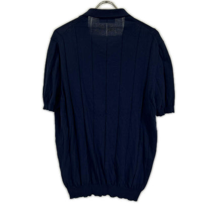 GRAN SASSO Navy Cotton Skipper S/S Knit Size 54