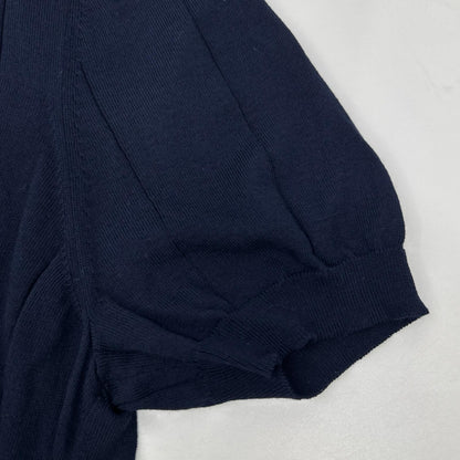 GRAN SASSO Navy Cotton Skipper S/S Knit Size 54