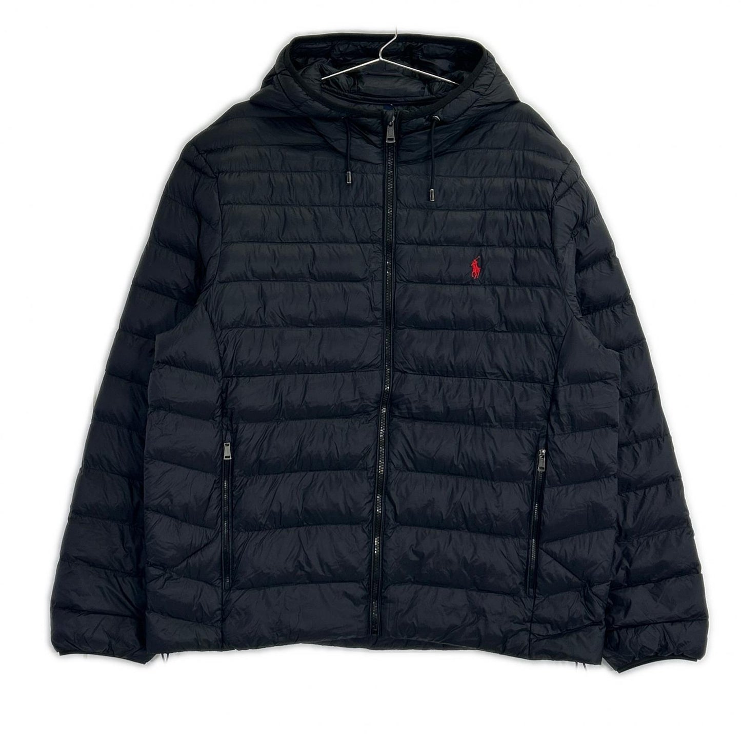 POLObyRalphLauren Black Nylon Padded Packable Jacket Size XL