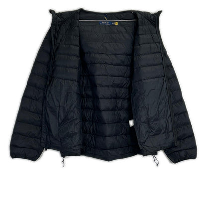 POLObyRalphLauren Black Nylon Padded Packable Jacket Size XL