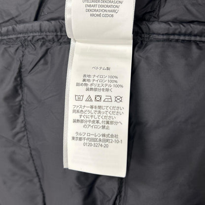 POLObyRalphLauren Black Nylon Padded Packable Jacket Size XL