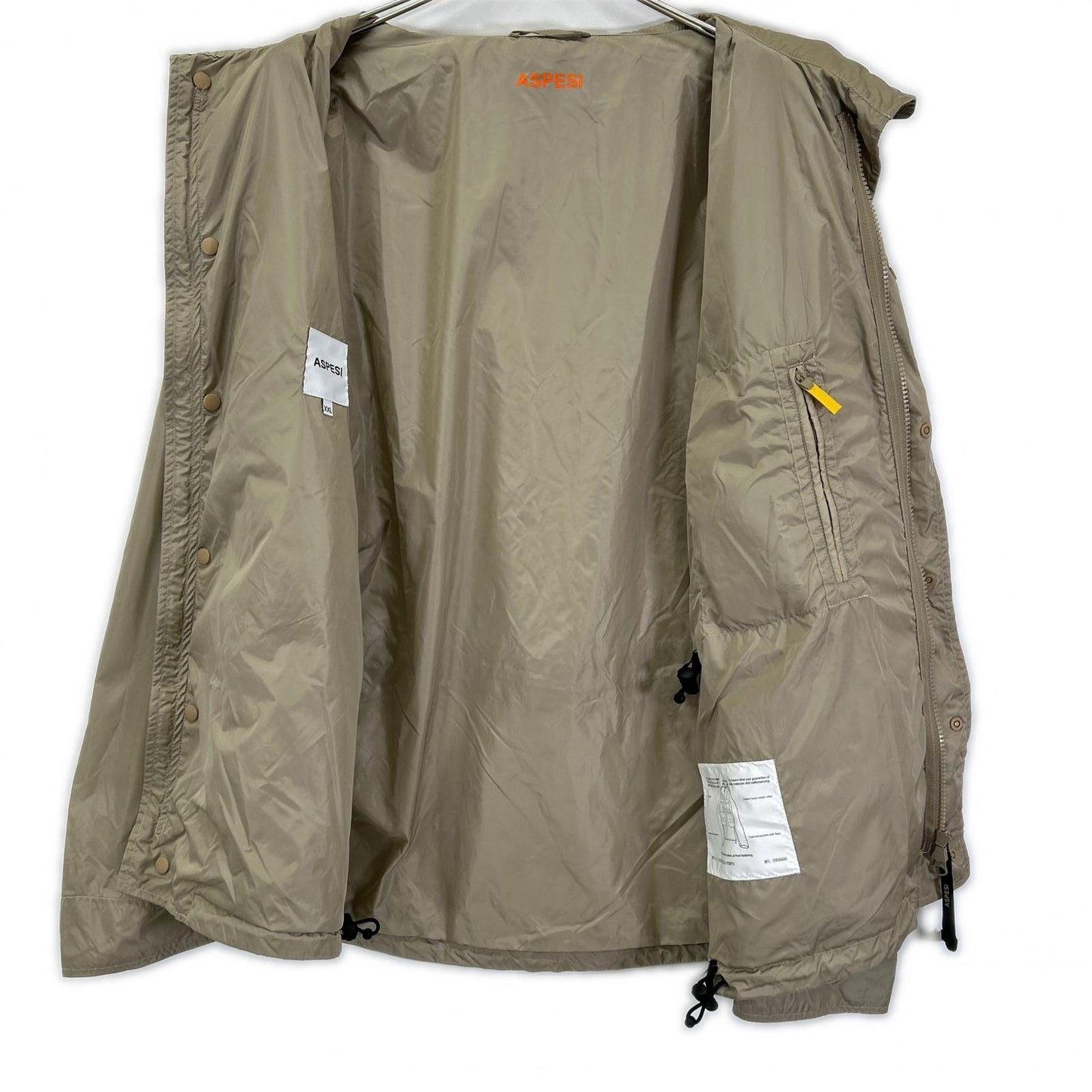 ASPESI Beige Nylon Mini Field Jacket Size XXL