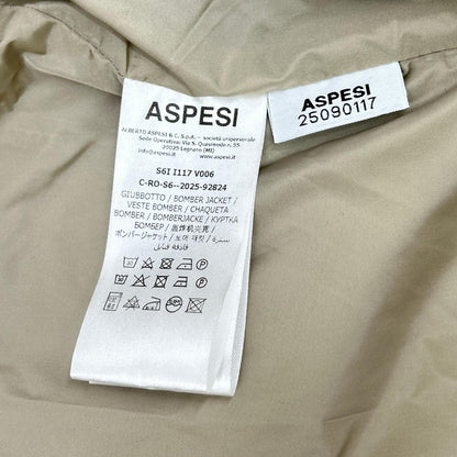 ASPESI Beige Nylon Mini Field Jacket Size XXL
