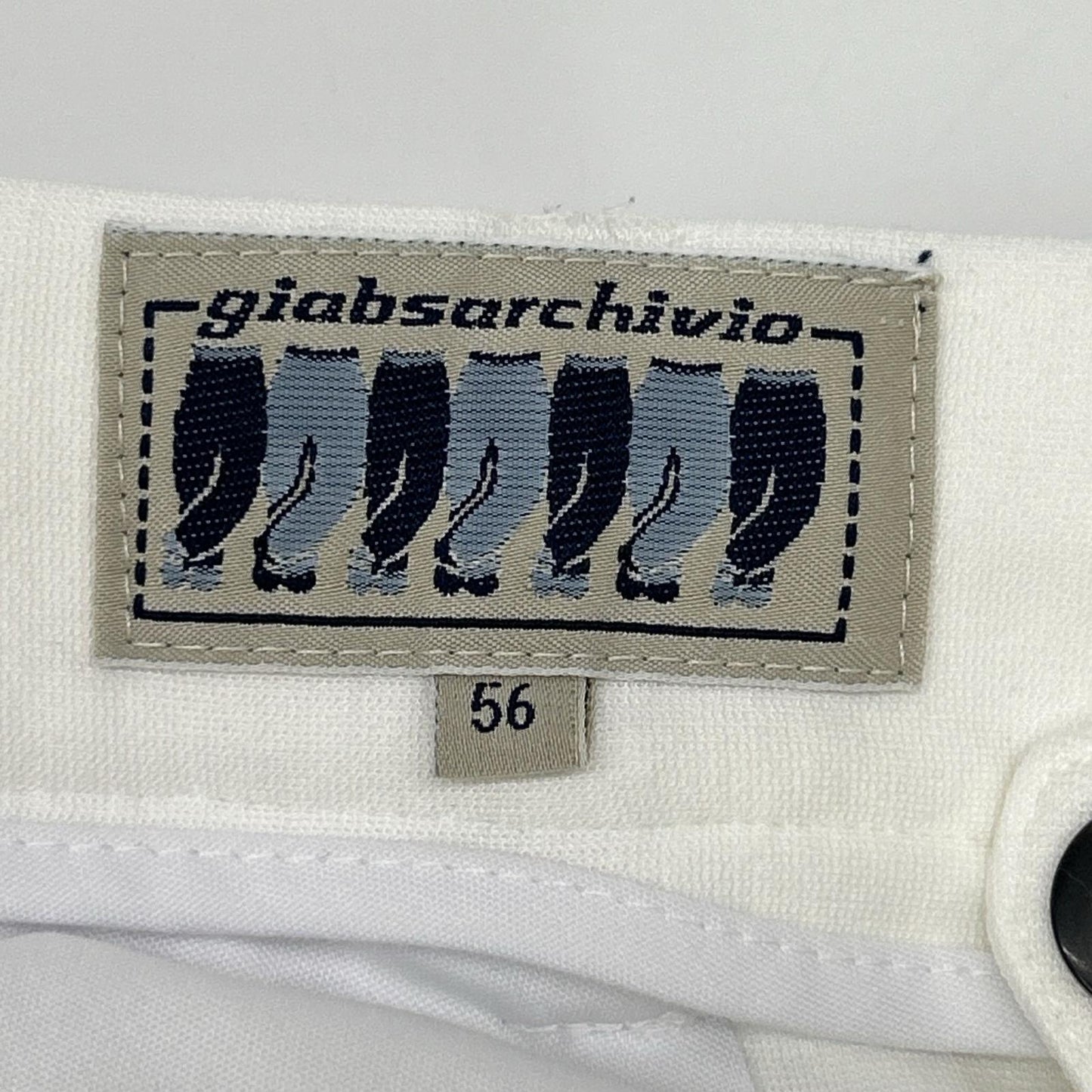 ARCHIVIO White Viscose MASACCIO Slacks Pants Size 56