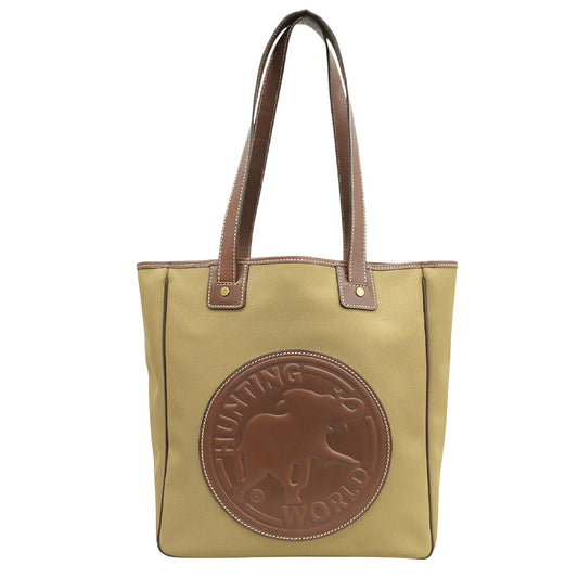 HUNTING WORLD Safari Canvas Tote Bag Khaki